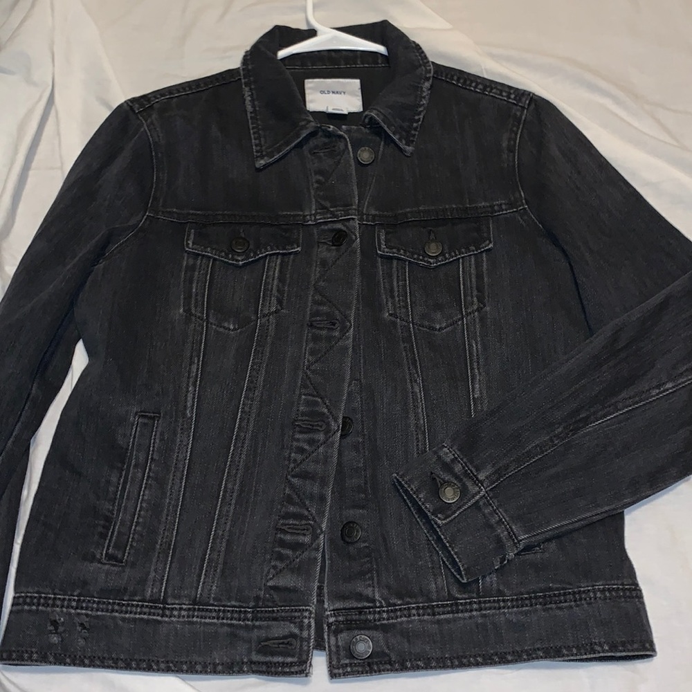 Black denim jacket